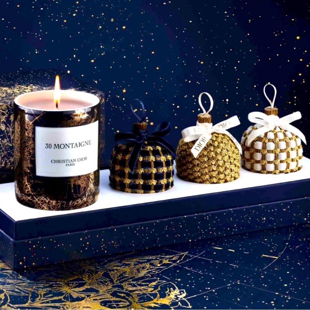 Dior 30 Montaigne Candle and Ornament Set - Black, Gold, and White - Picture 1 of 9